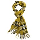 Veronz Olive Plaid Scarf Super Soft Luxurious Classic Cashmere Feel   Gift Box