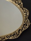 Vintage Matson Oval Ormolu Rose Vanity Dresser Filigree Mirror Tray Large 21   