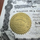 1918 Wisonsin Oil   Gas Development Milwaukee Capital Stock Certificate Shares