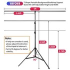 Black White Backdrop Screen With Stand Kit 5x6 5ft For Photo Video Studio