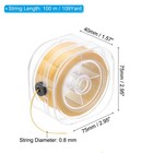 1 Pcs Flat Stretchy Bracelet String 0 8mm 109 Yards Crystal Elastic Gold Tone