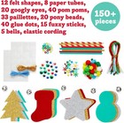 Christmas Craft Party Kit 175  Piece Collection Diy Kids Crafts Bulk Craft Set