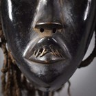 Dan Deangle Mask With Braided Hair On Stand Liberia