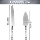 Wedding Cake Knife And Server Set Stainless Steel Blade With Acrylic Faux