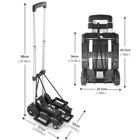 Folding Hand Truck Lightweight Trolley small Utility Dolly Cart With 4 Wheels