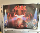 Nice Vintage Original 1981 Live Ac dc Band Poster 21x32  Man Cave Decor Rock Usa