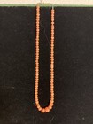 Antique Pink Coral Graduated Bead Necklace Small- 7 Grams