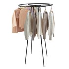 Round Clothing Rack  Clothes Display Rack  Rotatable Garment Rack Black 1 2-1 8m