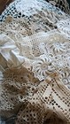 Lot Of 12 Vintage Handmade Random Dollies   Laces - Nice 
