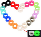 30pcs 22pcs Colorful Silicone Gauges Plugs Double Flared Flexible Tunnels Ear Sk