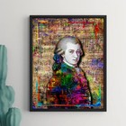 Wolfgang Amadeus Mozart 11x17in Poster  Mozart Tribute Pop Art Free Shipping Us