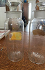 2 Antique Pharmacy Apothecary Bottles With Stoppers And Partial Glass Labels