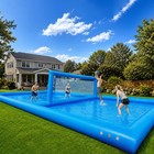 33ft Inflatable Volleyball Court Outdoor Ball Pool Beach Net Adults Sports Game