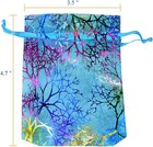 100pcs Blue Drawstring Organza Bag Jewelry Pouch Wedding Party Favor Gift Bag