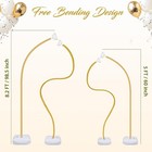 Balloon Arch Kit With Electric Pump 8 2ft   5ft Bendable Gold Frame Stand Base