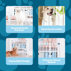 Carlson 36 5  Extra Wide Walk-through Pet Gate With Small Pet Door     Metal Press