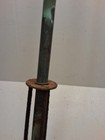 Old Orig  Thompson Heavy Brass Embossed Foot Cleat Lightning Rod Weathervane