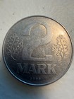 1975 German Democratic Republic  east Germany  2 Mark Coin