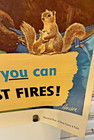 1949 Vintage Original Smokey Bear  another 30 Million Acres Will Burn  Poster C