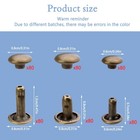 240 Sets Rivets For Leather  Leather Rivets 3 Sizes Leather Double Cap Rivets   