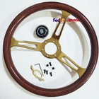 Nardi Mahogany Steering Wheel Nd Classic 380 Mm 15    Gold Aluminum