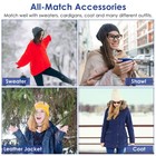 Women s Winter Beanie Hat And Scarf Set Knit Fleece Lined Warm Red Skull Cap