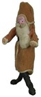 Antique German Folk Art Spun Cotton Wool Santa Claus Ornament Doll Figurine 9  