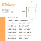500 Ct  Eco Friendly White Paper Hot Tea Coffee Cups Disposable No Lids 16 Oz 