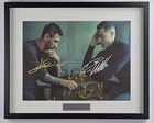 Lionel Messi - Cristiano Ronaldo Autographed Canvas  Hand Signed Framed With Coa