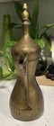 Brass Antique Dallah Stamped  Traditional Arabic Coffee Pot 11    Tall  Vintage