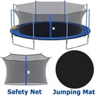 12-15ft Trampoline Replacement Jumping Mat Protection Safety Enclosure Net Us
