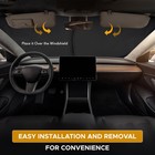 Econour Tesla Model 3 y Windshield Sun Shade Foldable Silver Uv Protection