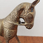 Antique Brass Middle Eastern Or Indian Ornate Horse Statue Equine Bronze Estate