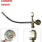 Cga347 Paintball Fill Station Kit Scba Charging Adapter With 60cm Hose 0-6000psi