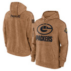 2023 Men s Brown Salute To Service Sideline Therma Pullover Hoodie Sweatshirt-g