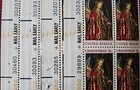 Efo 1363  x4  Scarce  cracked Yellow Plate  - 4 Diff Positions Of Cracked Plate