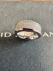 Davld yurmansterling silver 8 5mm Streamline Full-diamond Band Ring Size Us 7