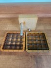 Hobart 3 8  Power Dicer Gold Colored Grid Plate And Cutting Frames Kit - Euc