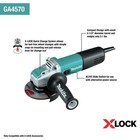 Makita Ga4570-r 4-1 2  X-lock Angle Grinder  Ac dc Switch Certified Refurbished