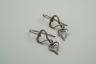 Vintage Silpada Sterling Silver Hammered Heart Dangle Earrings 4 2cm Jb42
