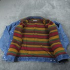 Vintage Woolrich Denim Jacket Xl Blanket Lined Corduroy Collar Outdoor Trucker