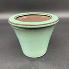 Vintage Planter Pot Blue Two Piece Set Layered Pottery Self Watering