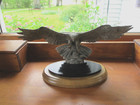 Vintage Hawk Bronze Bird In Flight Statue Figurine
