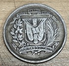 1937 Dominican Republic 1 2 Peso 900sil   e985