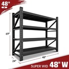 Storage Rack  48 Inch Wide Garage Shelves Heavy Duty Metal Adjustable Shelves