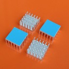 10 15 20pcs 22x22x10mm Aluminium Heatsink Thermal Tape Assembled For Cpu ic led