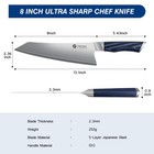 8 Inch Japanese High Carbon Steel Kitchen Chef Knife Nonslip G10 Handle