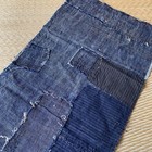 Boro Vintage Japanese Textile Cotton Aizome Indigo Blue 80  34cm G54297
