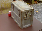 Large Vintage Heavy Steel Six Latch Ammo Mortar Shell Box Case With Handles