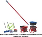 O-cedar Replacement Handle For Dual-action Flip Mop  3 Piece Handle  Red Wood 